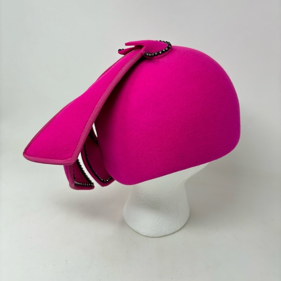 Vintage Jack McConnell Boutique 100% Wool Pink Hat - Picture 3 of 10
